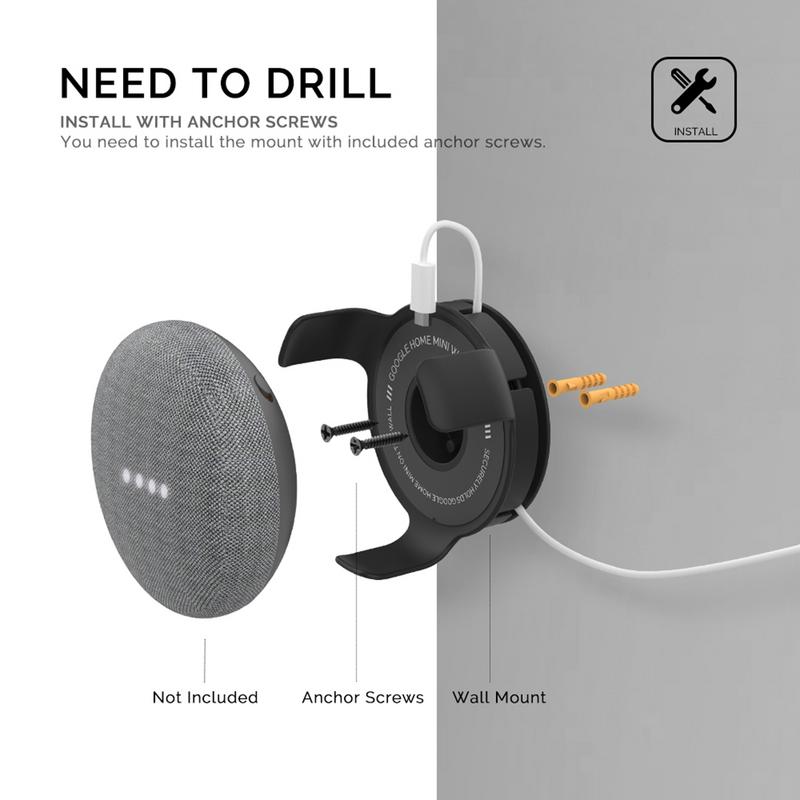 حامل مخرج مثبت على الحائط لإدا - مراجعة Google Speaker Nest Mini وسعره