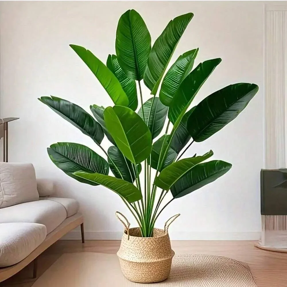 1 قطعة 18 أوراق نباتات اصطناعي - مراجعة Ficus Lyrata Tree وسعره